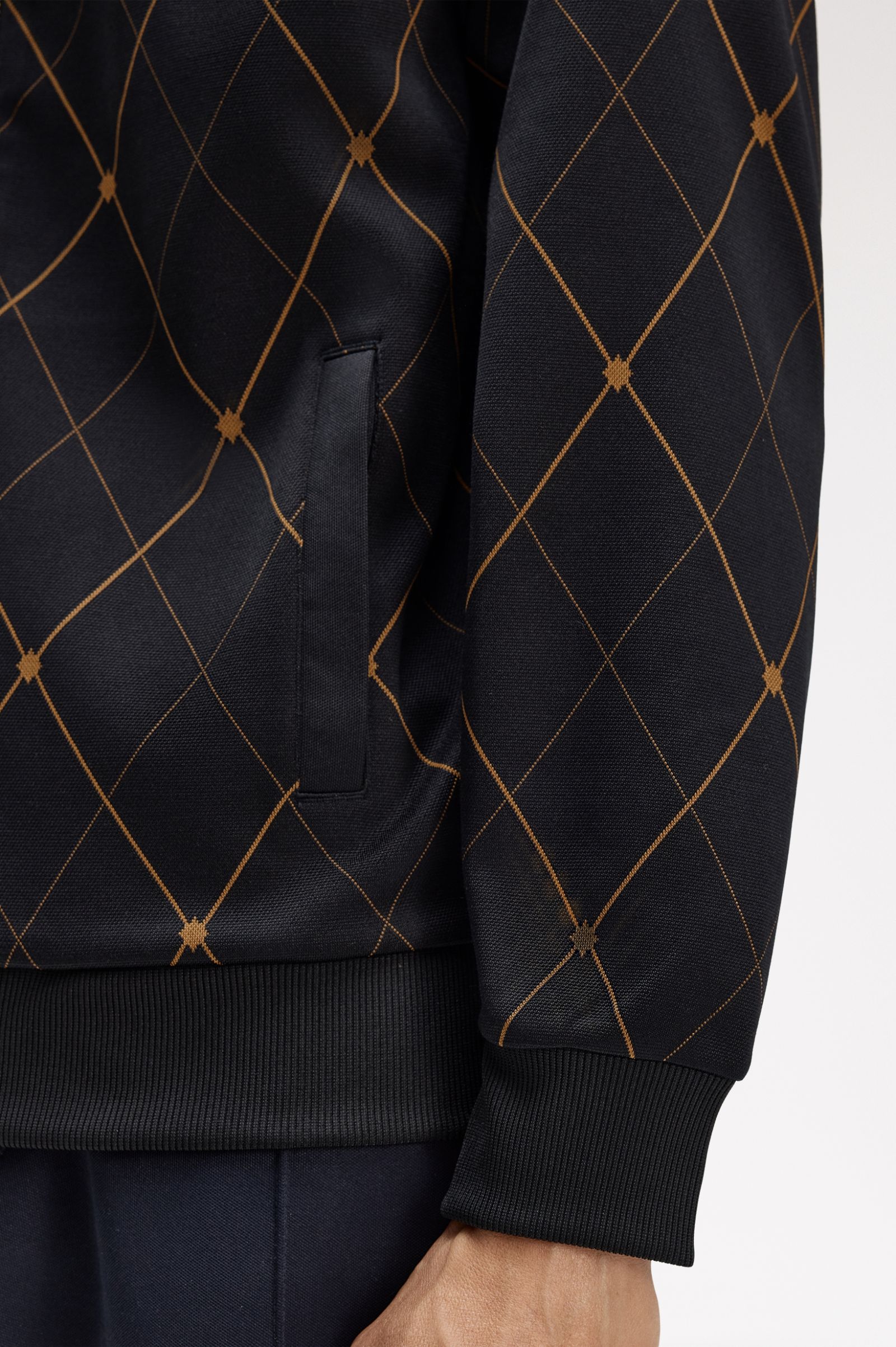 Fred Perry Argyle Track Jacket (Black)