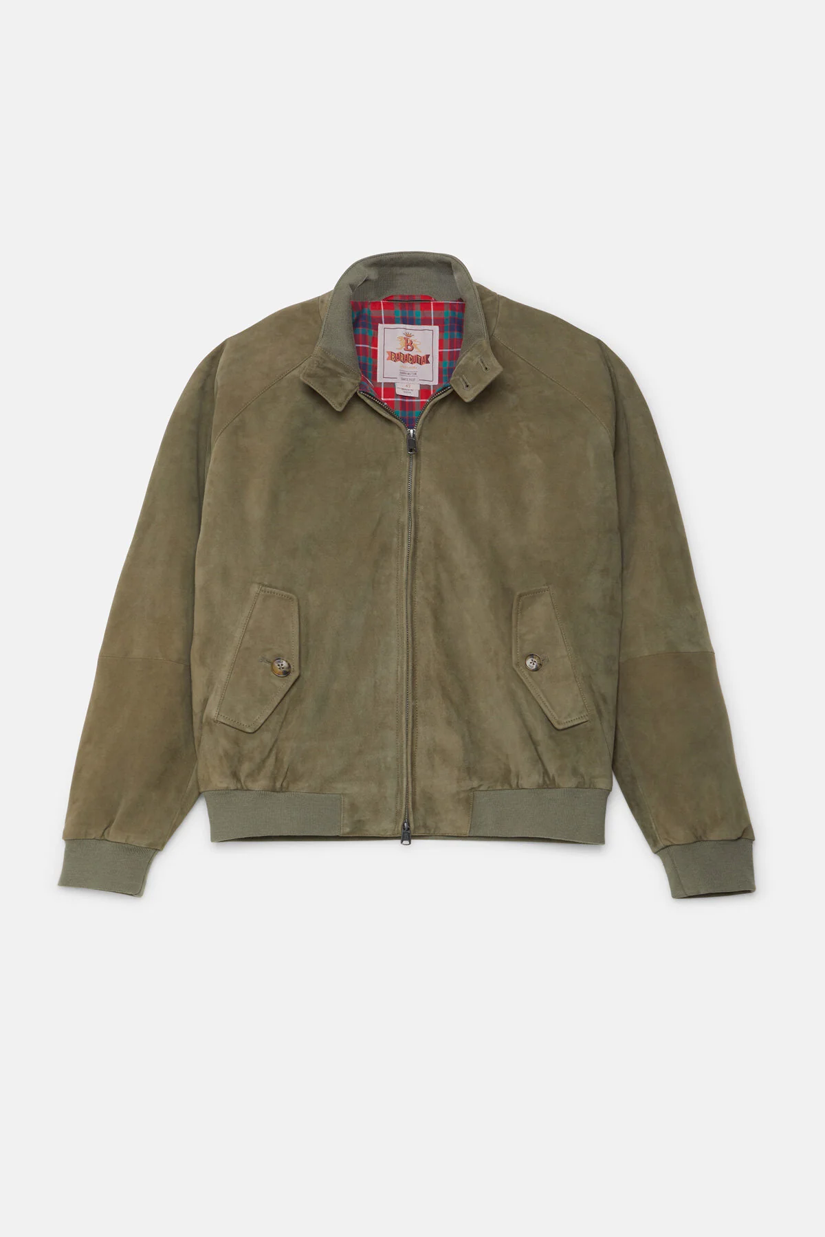 Baracuta G9 Harrington Suede (Lichen Green)