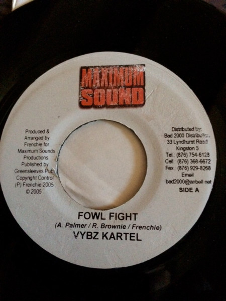 Vybz Kartel – Fowl Fight / Shams & French  - Fowl Fight (7")          