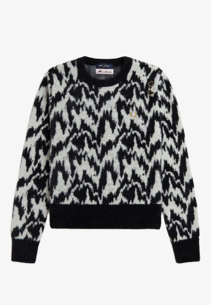 Fred Perry Amy Winehouse Animal Jaquard Jumper (Ecru)