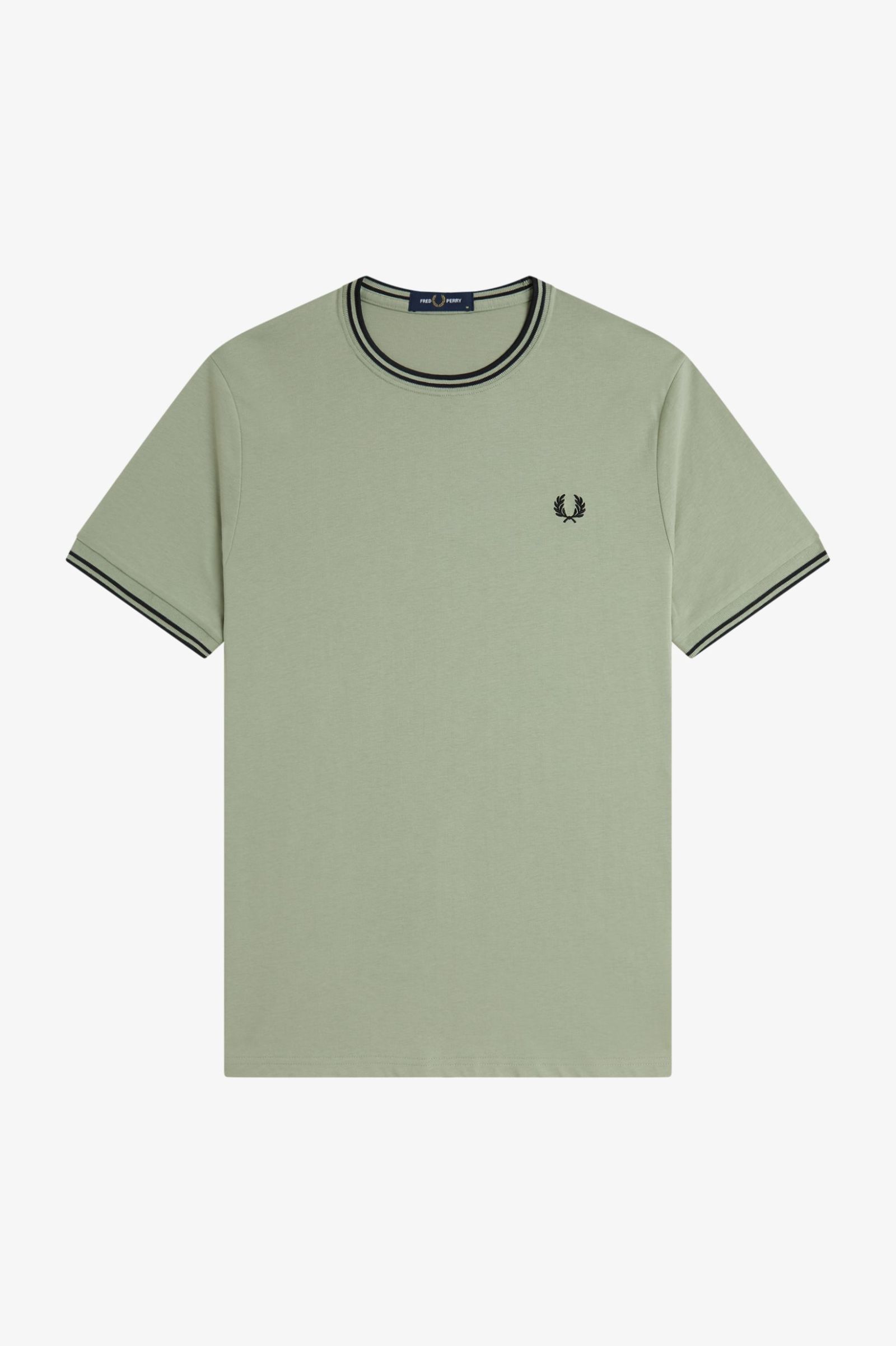 Fred Perry Twin Tipped T-Shirt (Seagrass/Black)