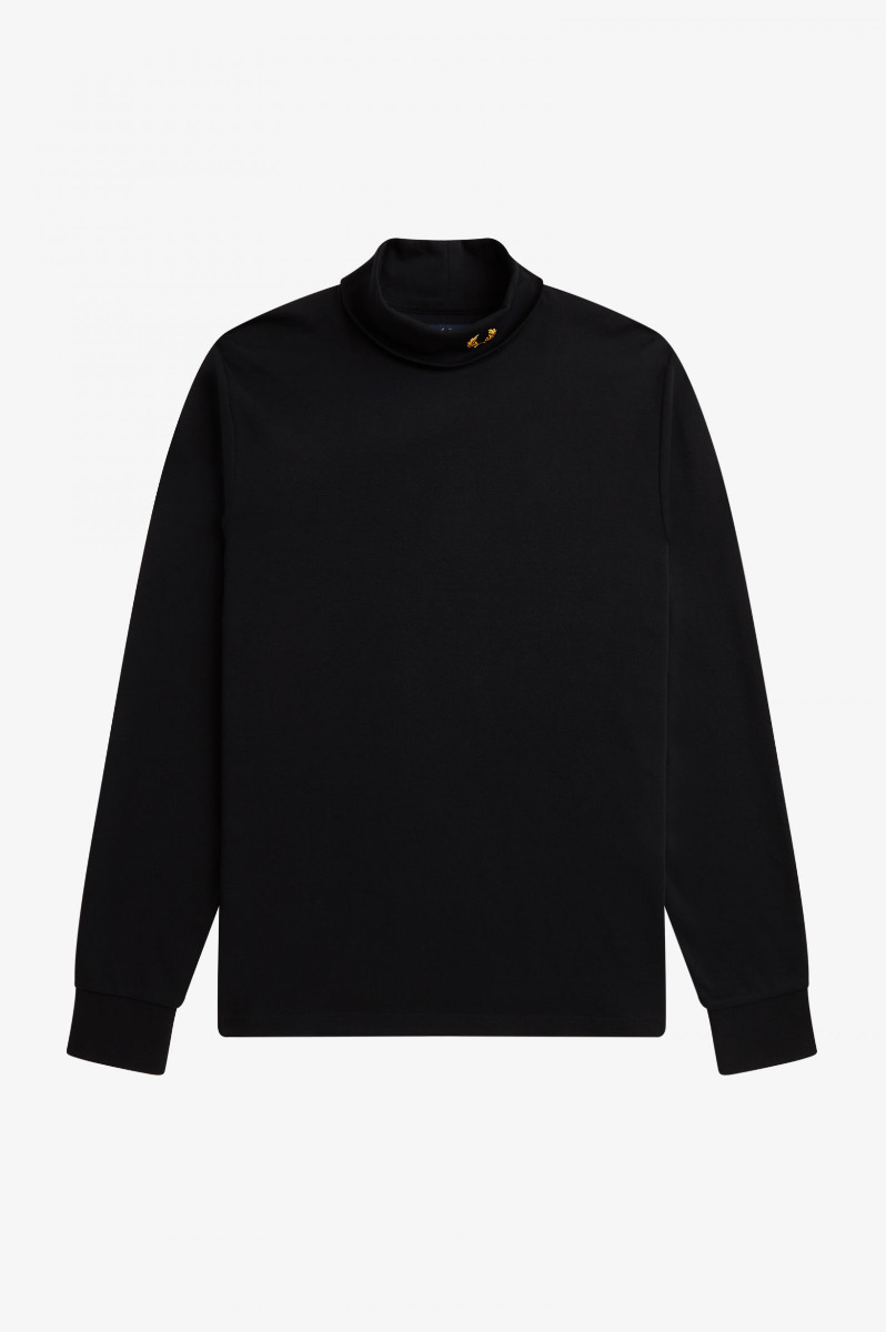 Fred Perry Roll Neck Top Jersey Black