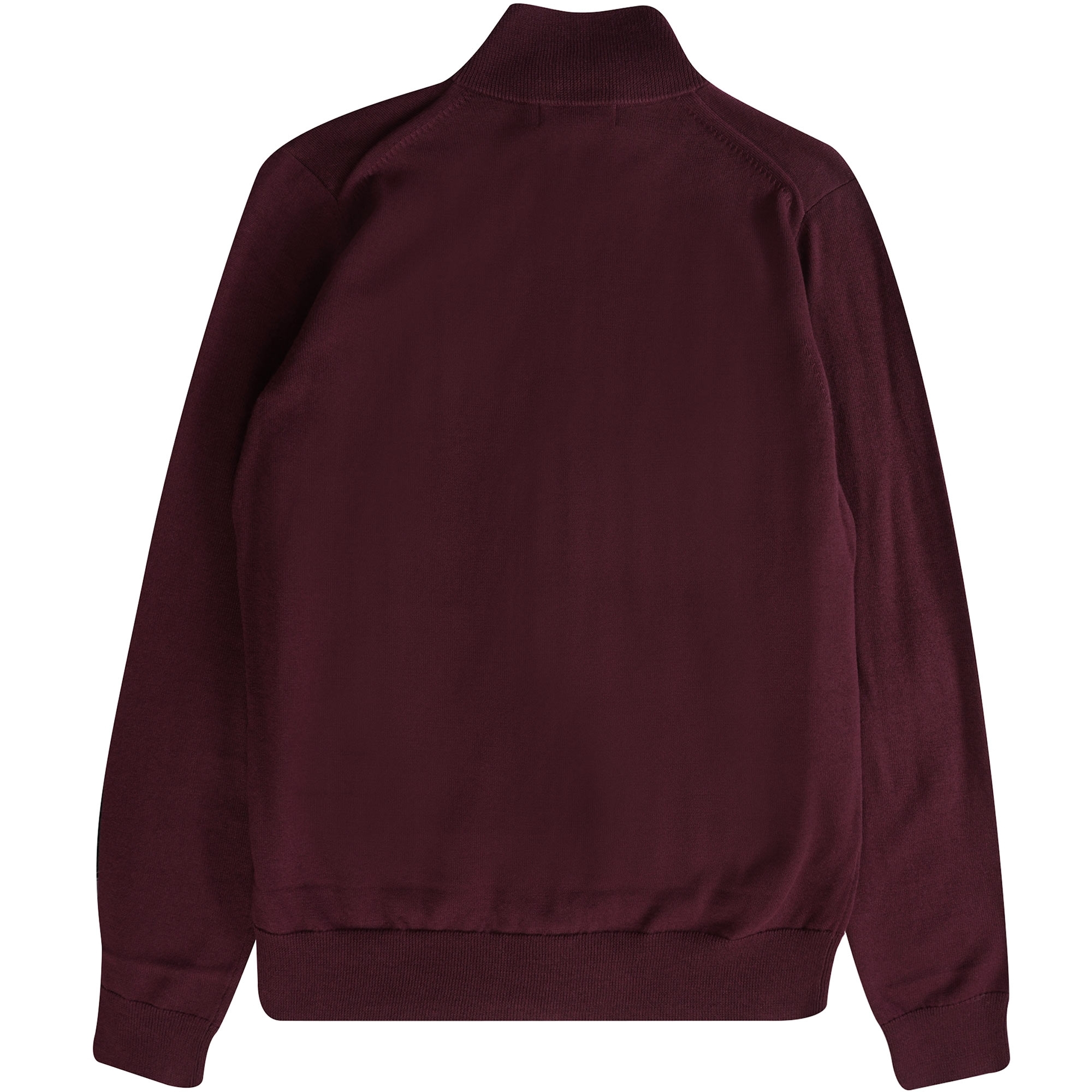 Fred Perry Zip Thru Cardigan Oxblood