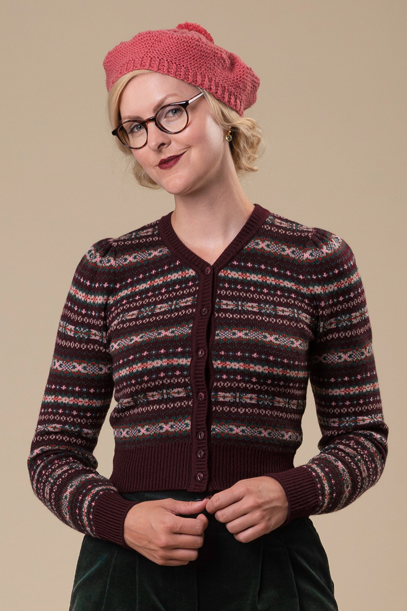 Emmy Design The Fair-est Cardigan in Plum