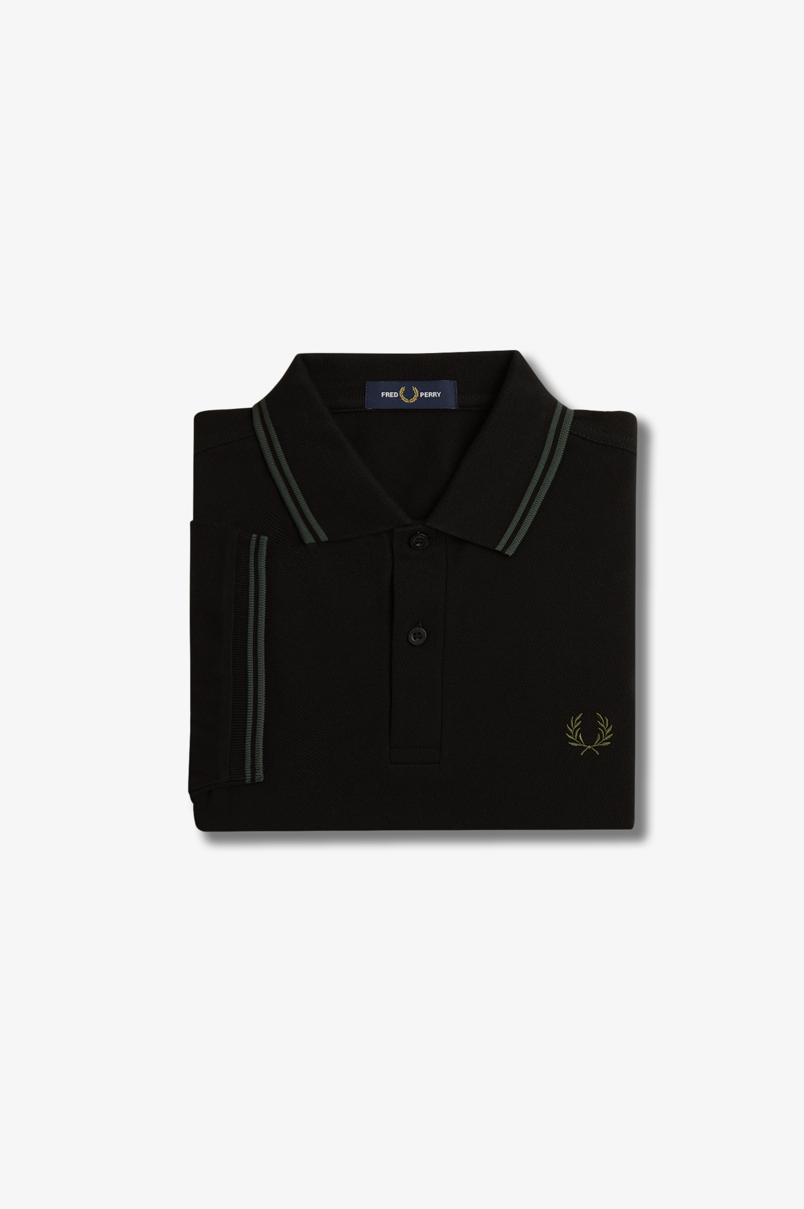 Fred Perry Twin Tipped Polo Shirt (Black/Court Green)