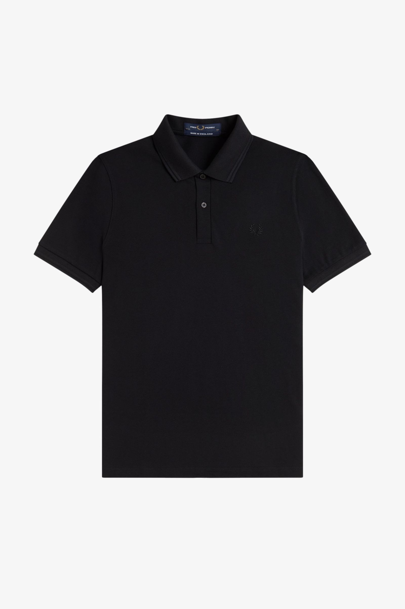 Fred Perry Made in England M12 Twin Tipped Poloshirt (Black/Black)