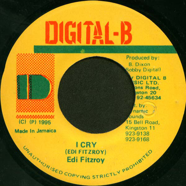Edi Fitzroy - I Cry / Version (7")