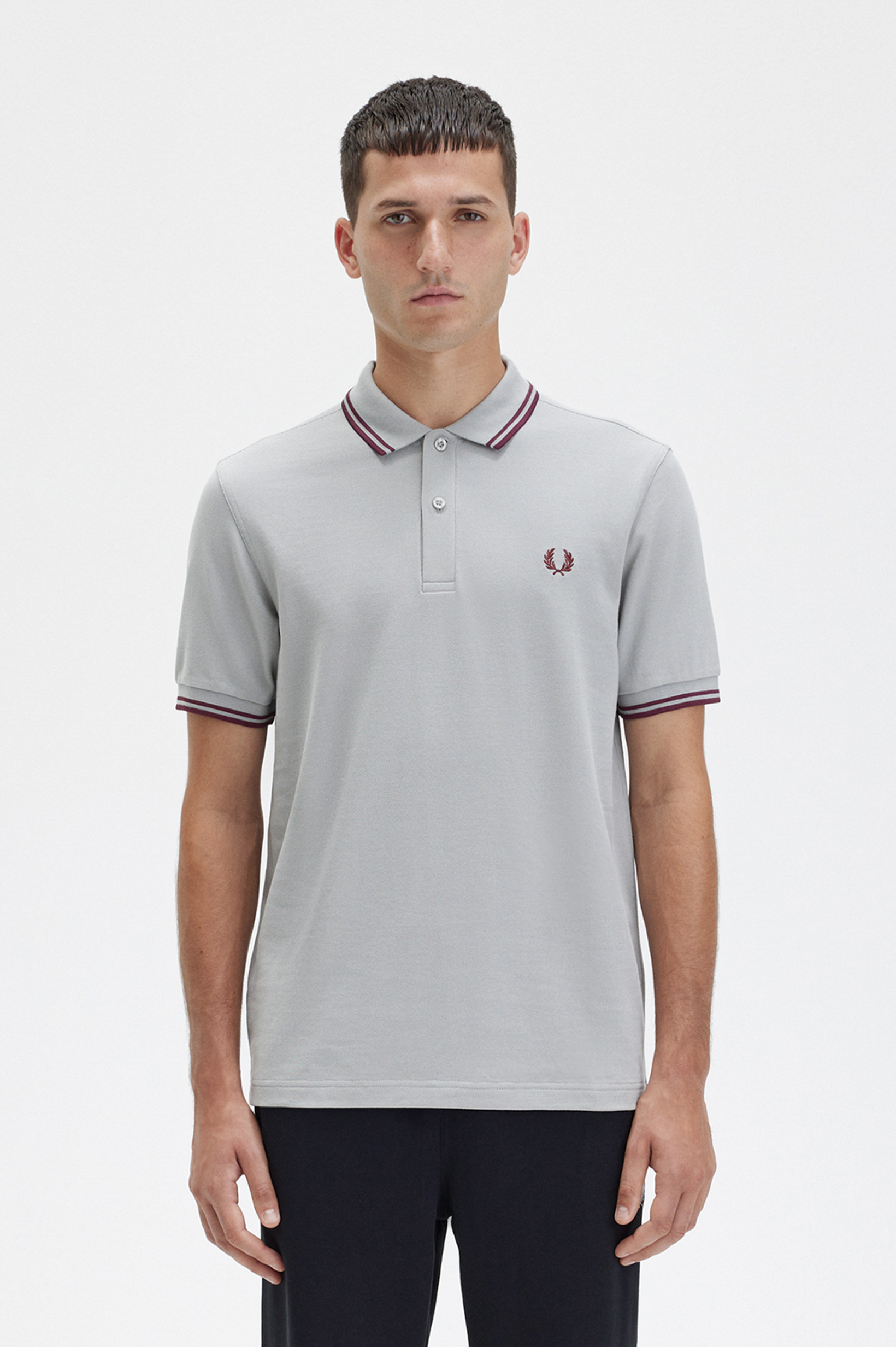 Fred Perry M3600 Twin Tipped Polo Shirt Limestone