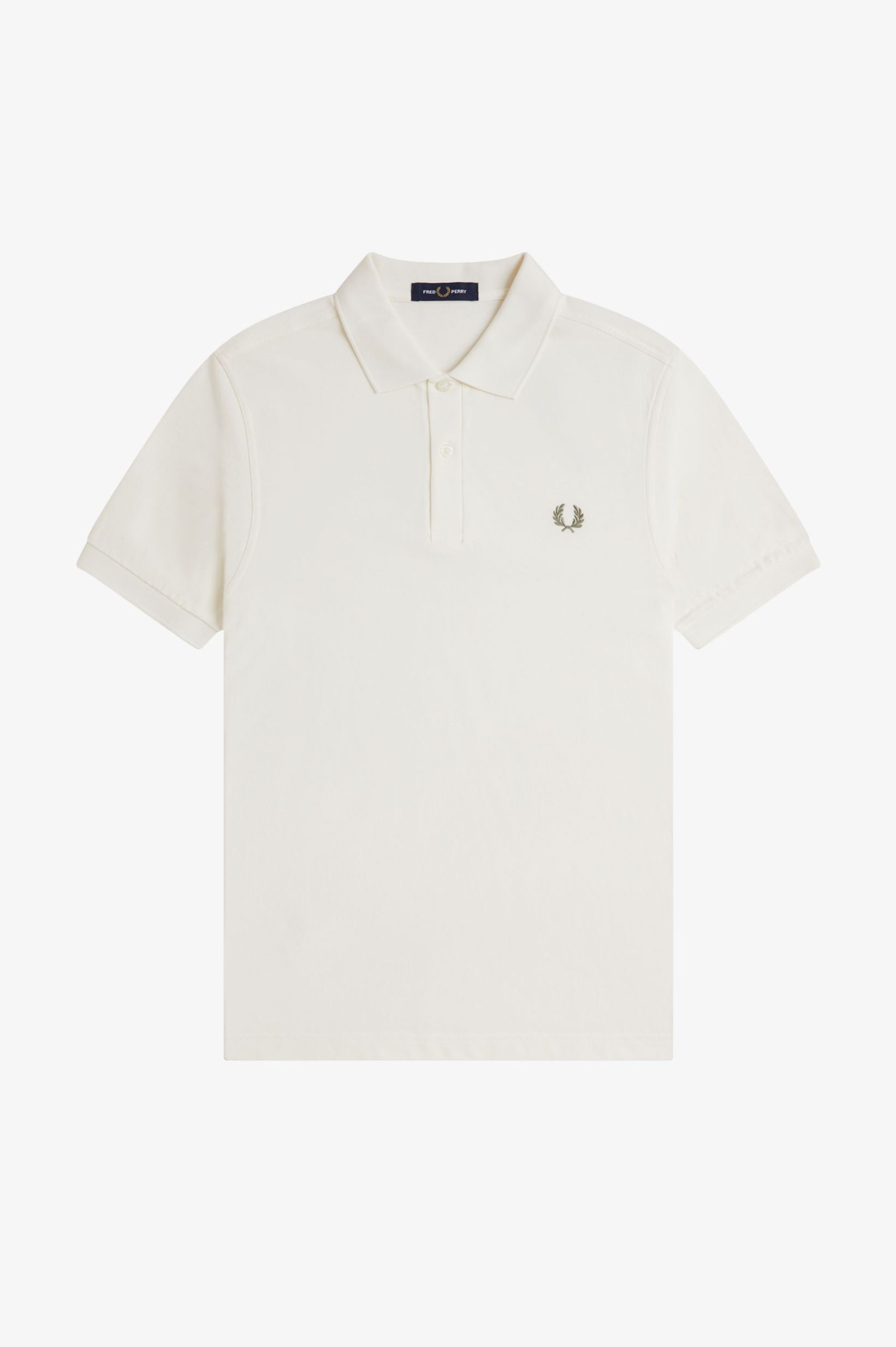 Fred Perry M6000 Shirt in Light Ecru/Olive Mint 