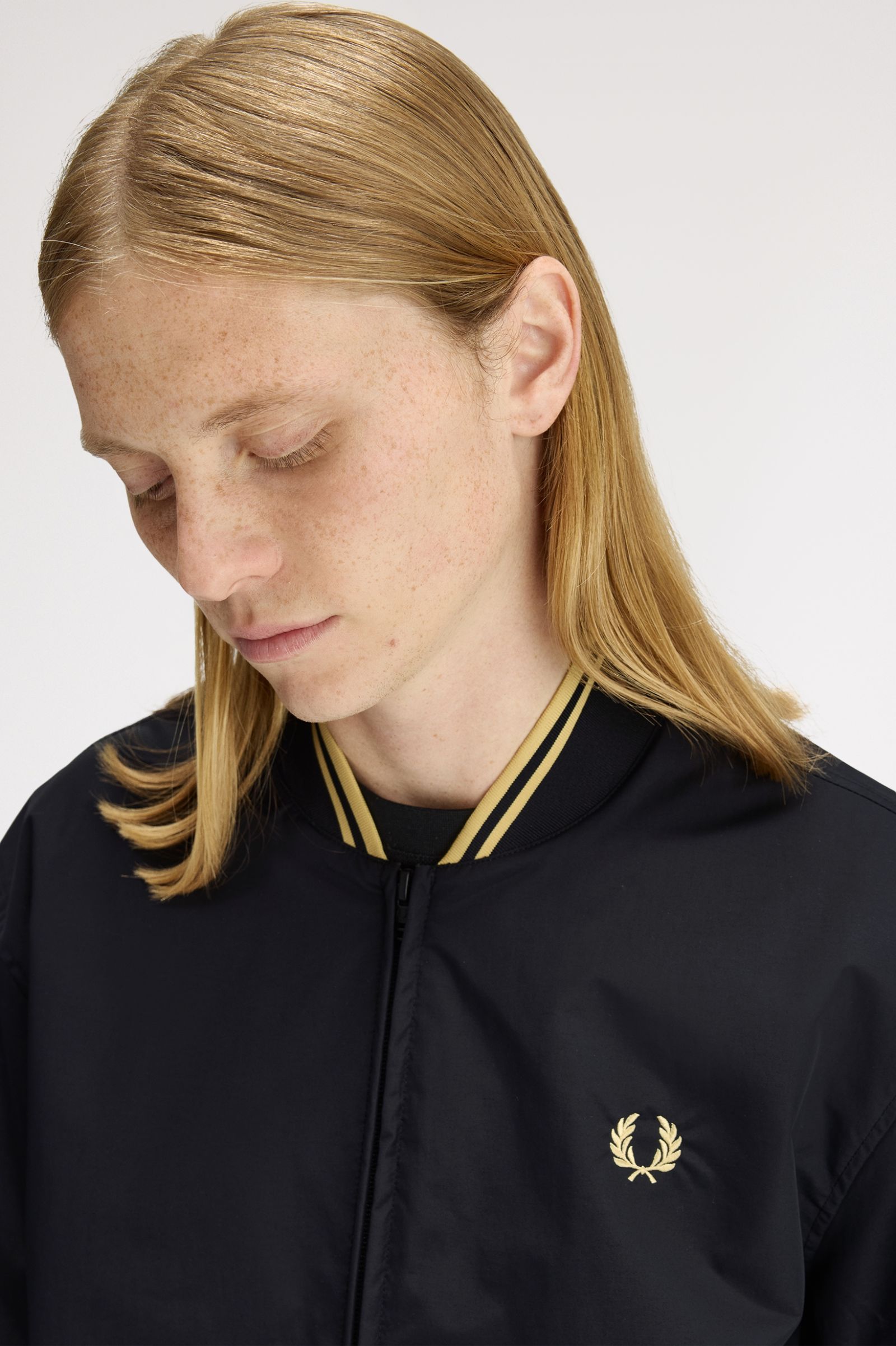 Fred Perry Brentham Bomber Jacket (Black)
