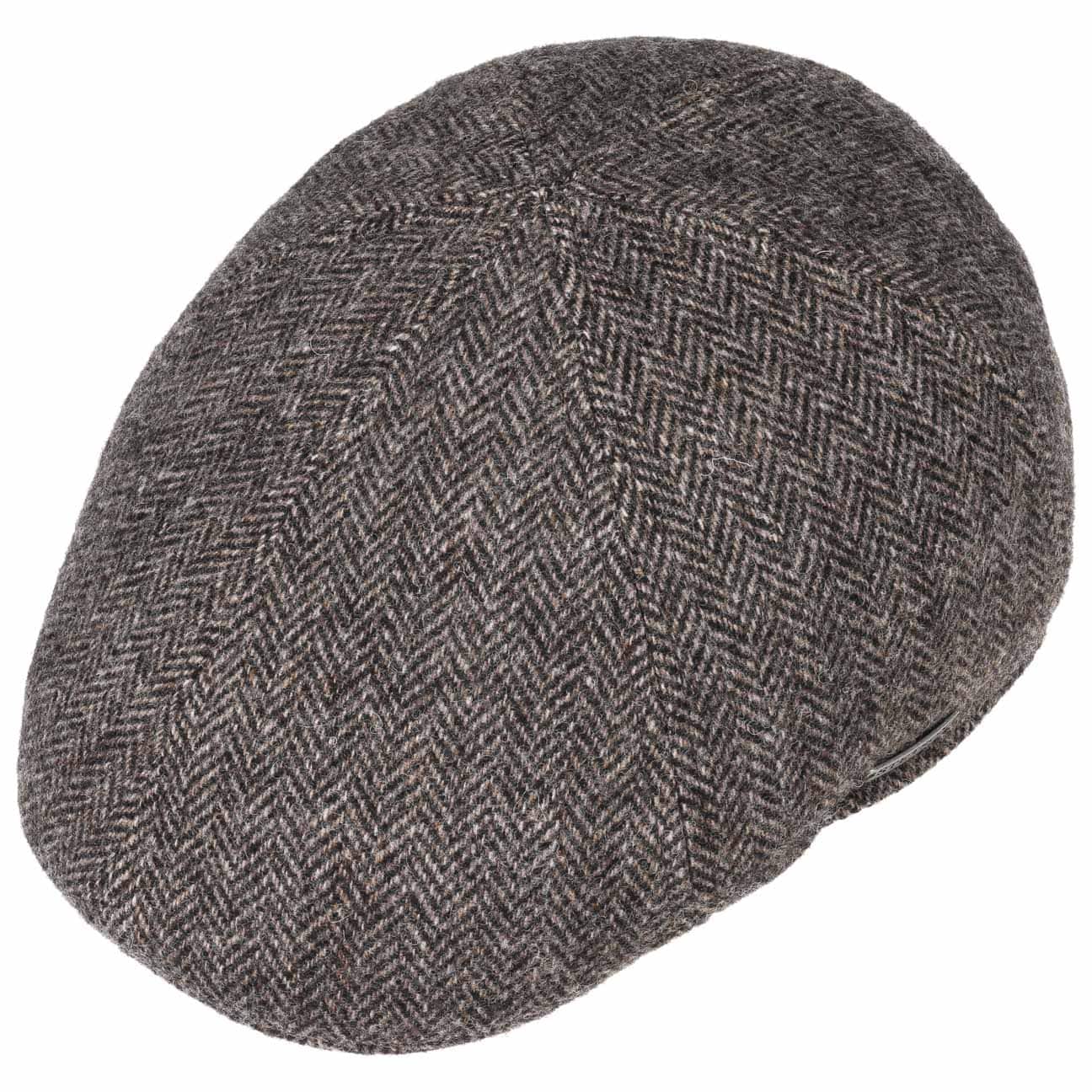 Stetson Texas Wool Herringbone Cap (Grey)