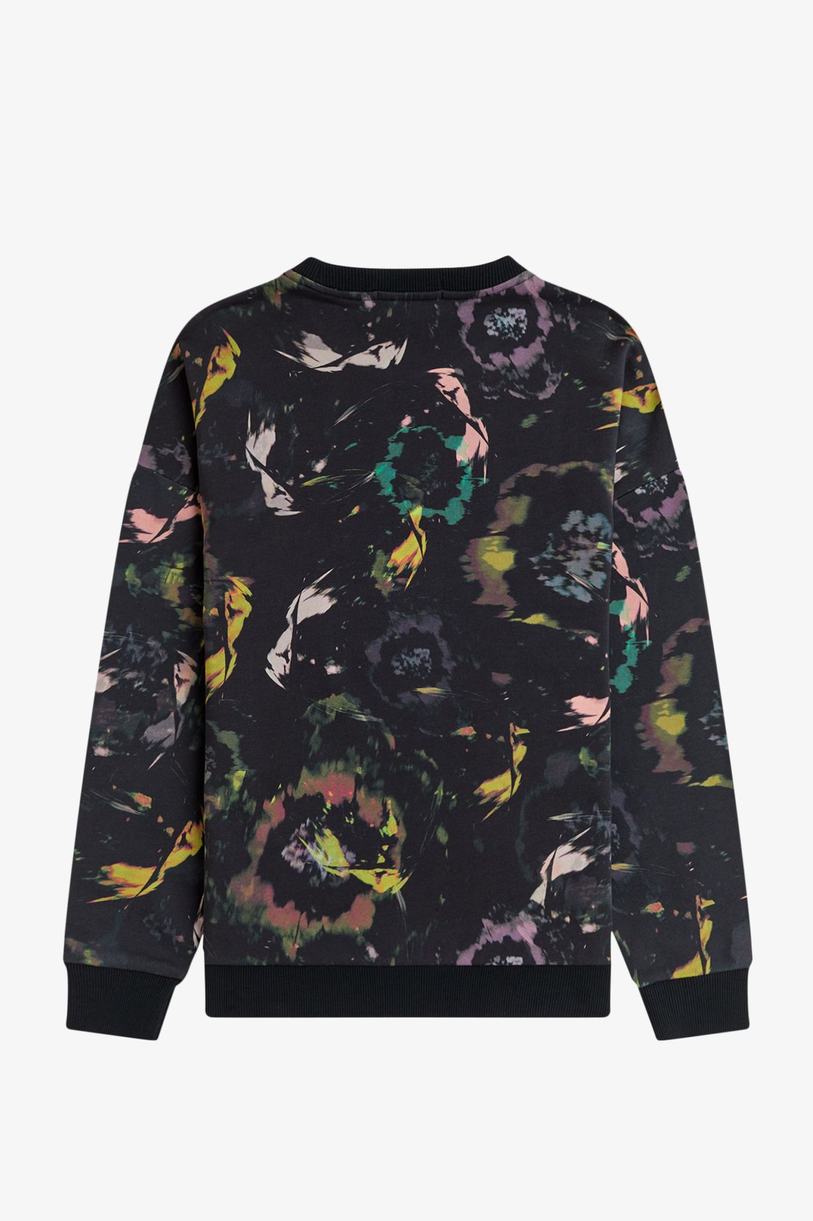 Fred Perry Floral Print Sweatshirt (Black)