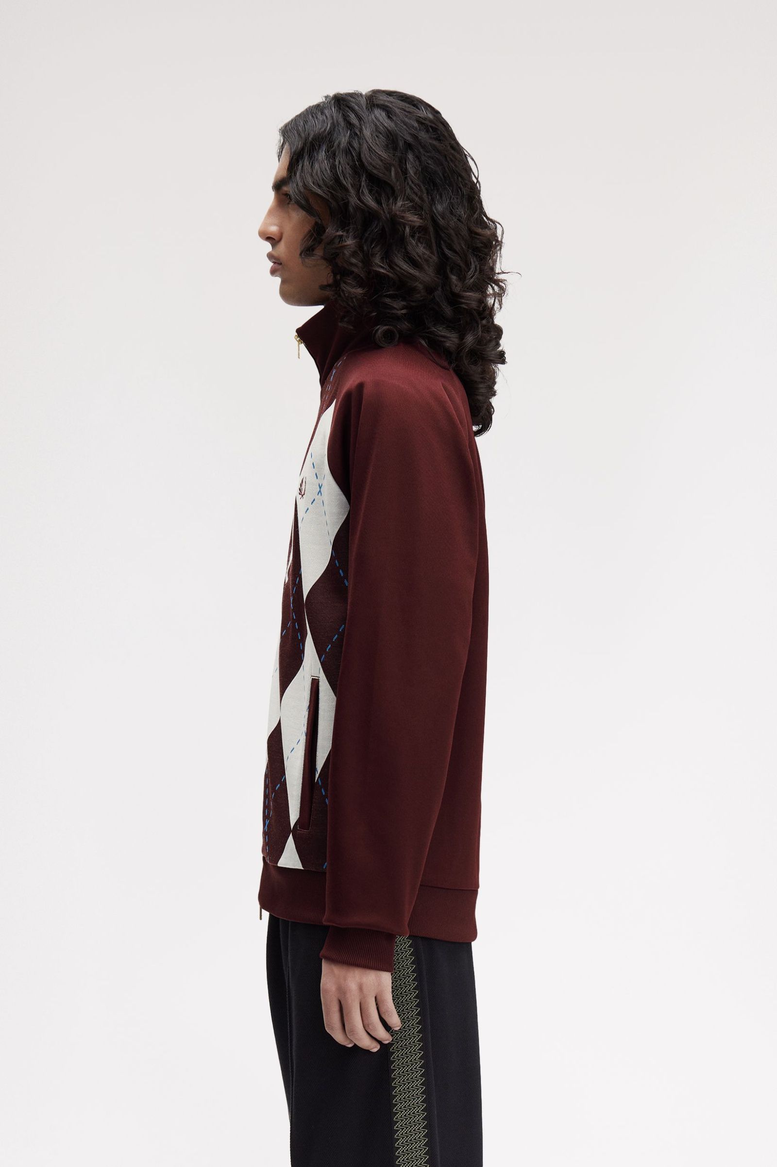 Fred Perry Argyle Track Jacket (Oxblood)
