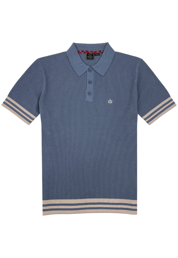 Merc Jamie Knit Polo in Trooper Blue