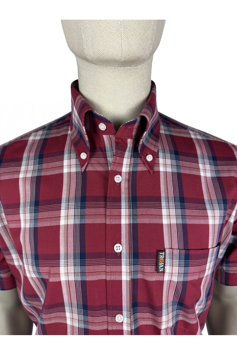 Trojan Classic Check B/D S/S (Port) TC/1061