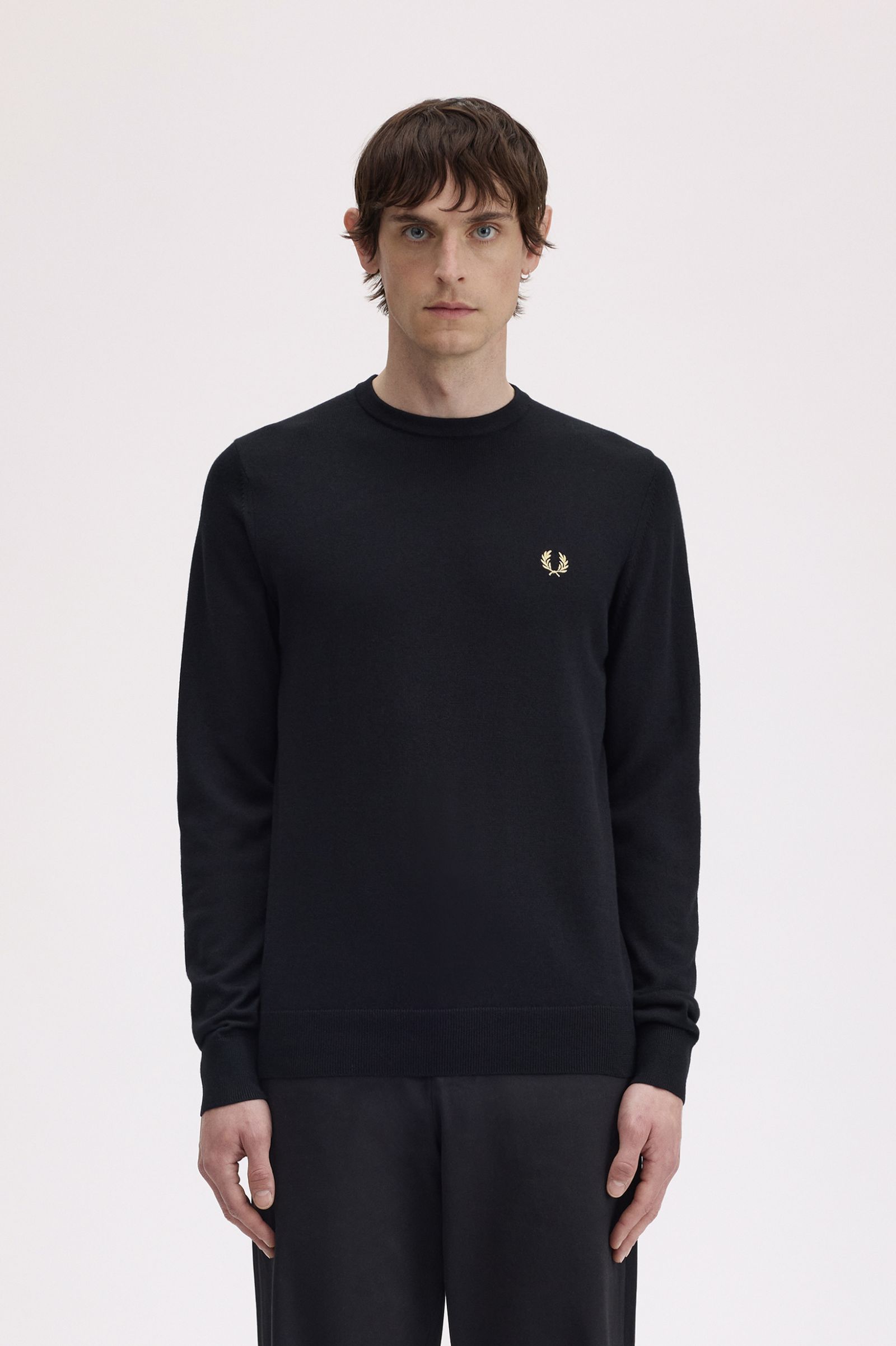 Fred Perry Crew Neck Jumper (Black)