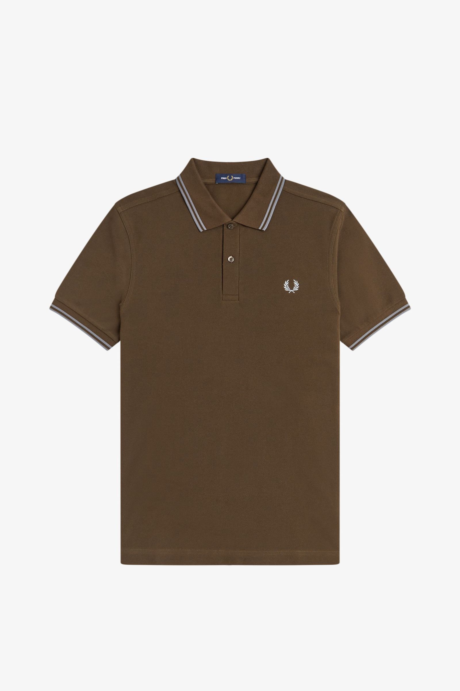 Fred Perry M3600 Twin Tipped Polo Shirt (Burned Tobacco/Stockport Blue)