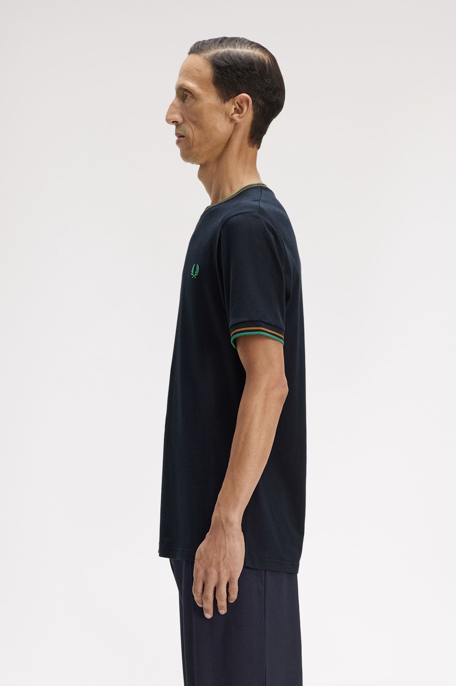 Fred Perry Twin Tipped T-Shirt (Navy/DRKCML/SPGR)