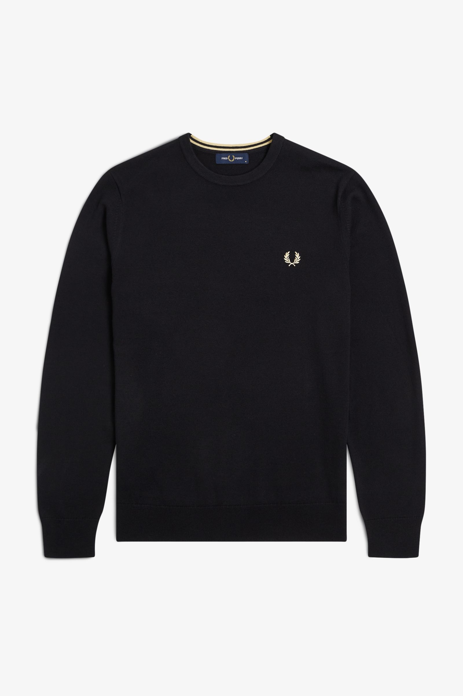 Fred Perry Crew Neck Jumper (Black)