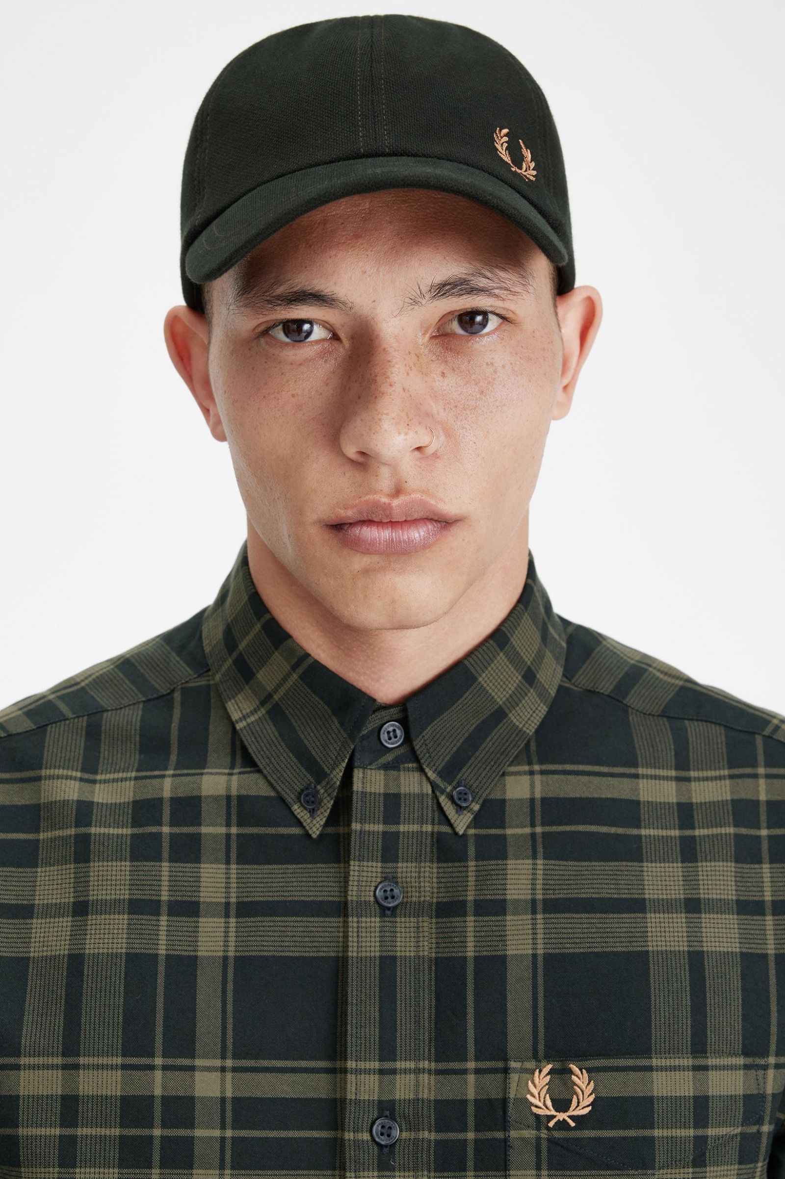 Fred Perry Classic Piqué Cap in Night Green 