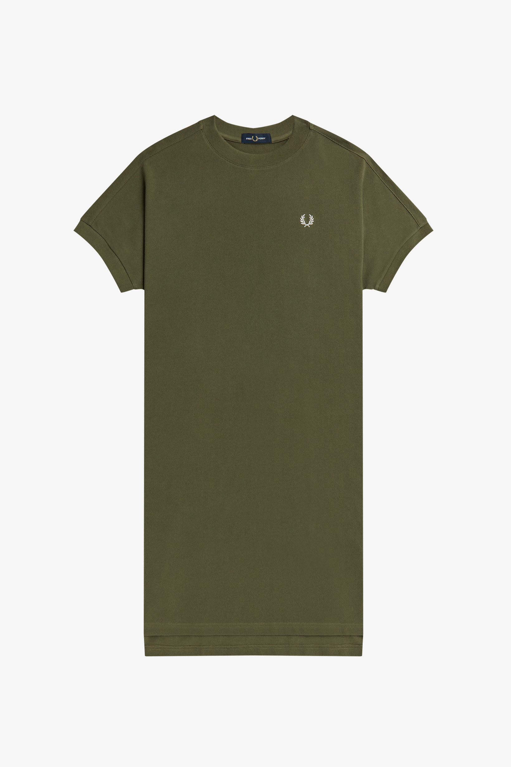 Fred Perry - Boxy Pique T Shirt  - Kleid in Military Green