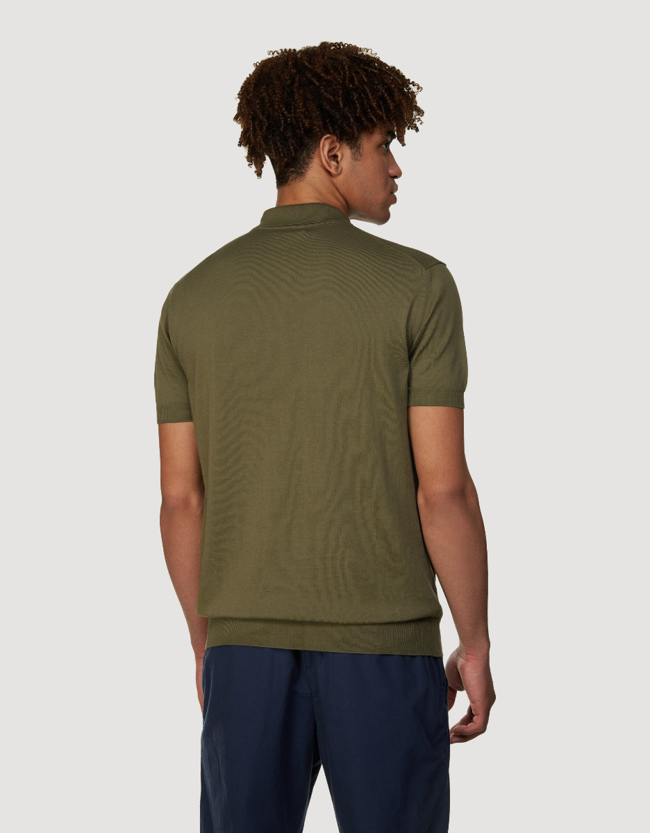 Baracuta Polo Knit Military Olive 6992-L