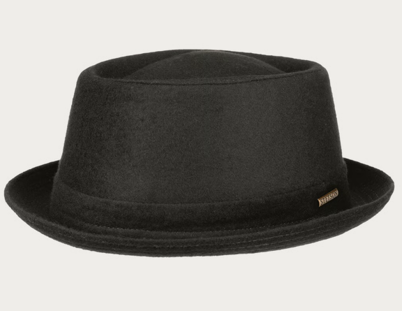 Stetson   Wool Pork Pie Hat (Black)