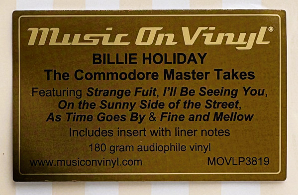 Billie Holiday – The Commodore Master Takes (LP)