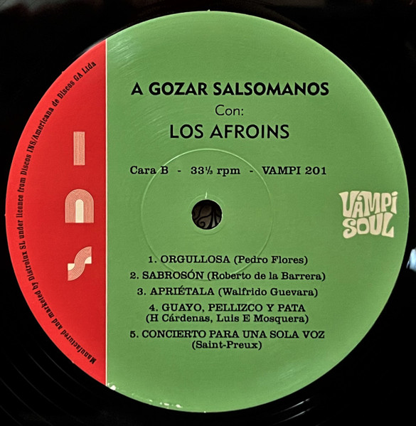 Los Afroins – A Gozar Salsomanos Con Los Afroins  (LP) 