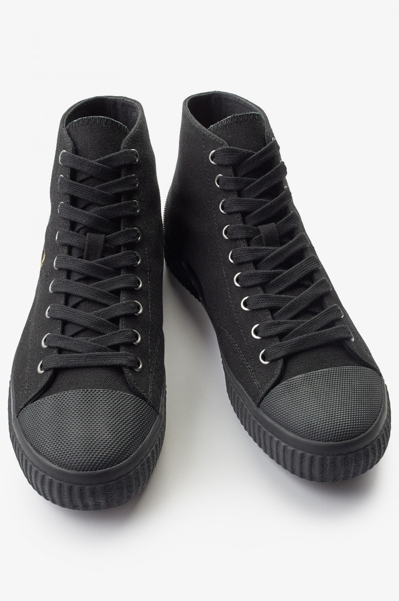 Fred Perry Hughes Mid Canvas Black/Champagne-37