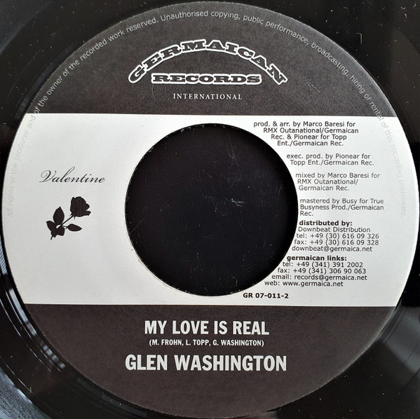 Glen Washington – My Love Is Real / Marco Baresi – Valentine (Version) (7")       