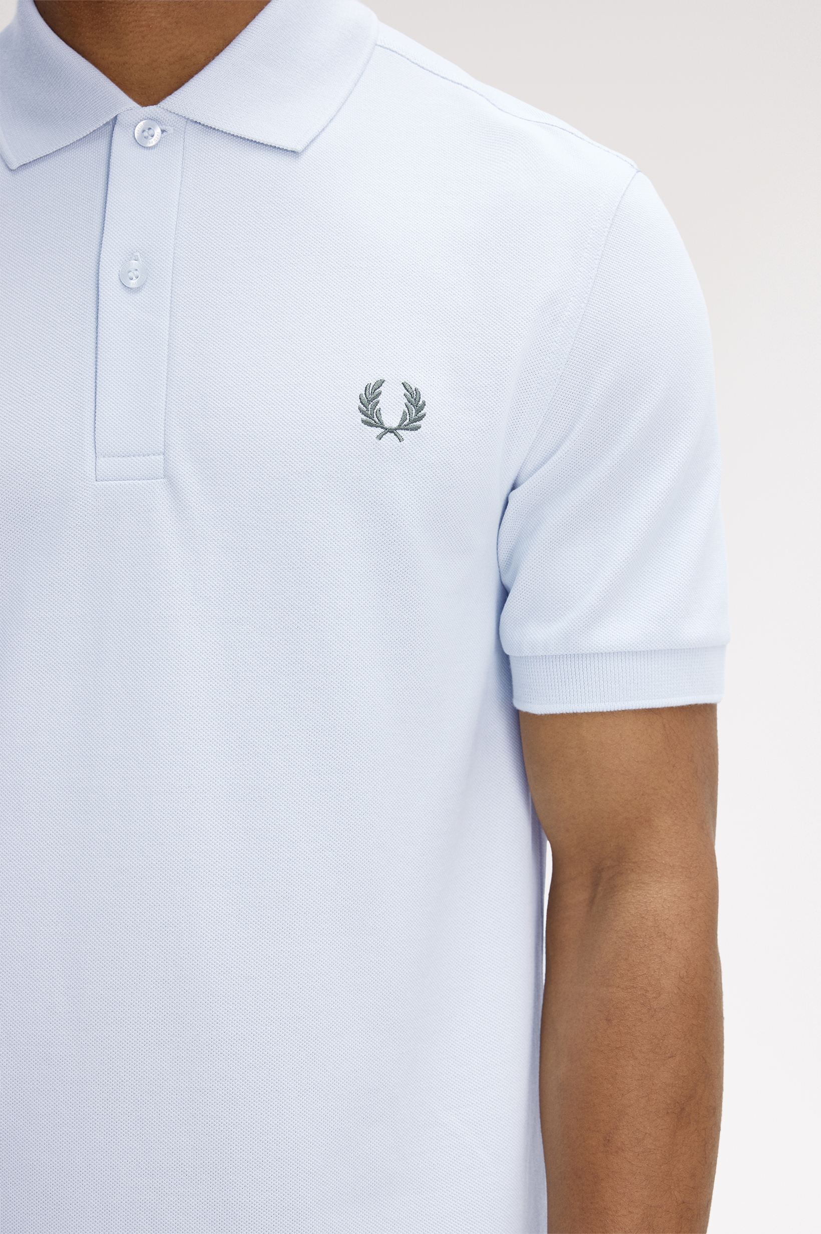 Fred Perry Polo Shirt (Dusky Blue/Laurel Wreath Green)