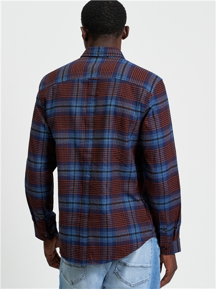 Ben Sherman Ombre Check Shirt (Marine)