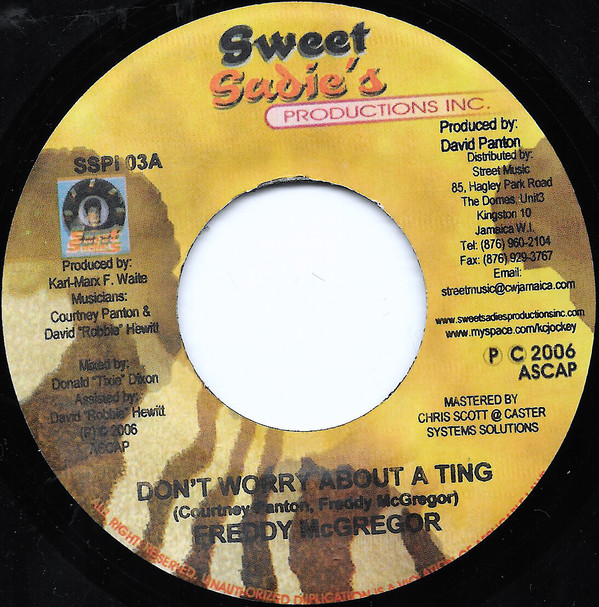 Freddy McGregor / Anthony Cruz - Don't Worry About A Ting / Crazy (7'')