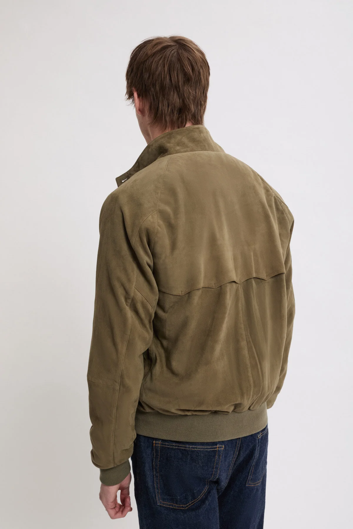 Baracuta G9 Harrington Suede (Lichen Green)