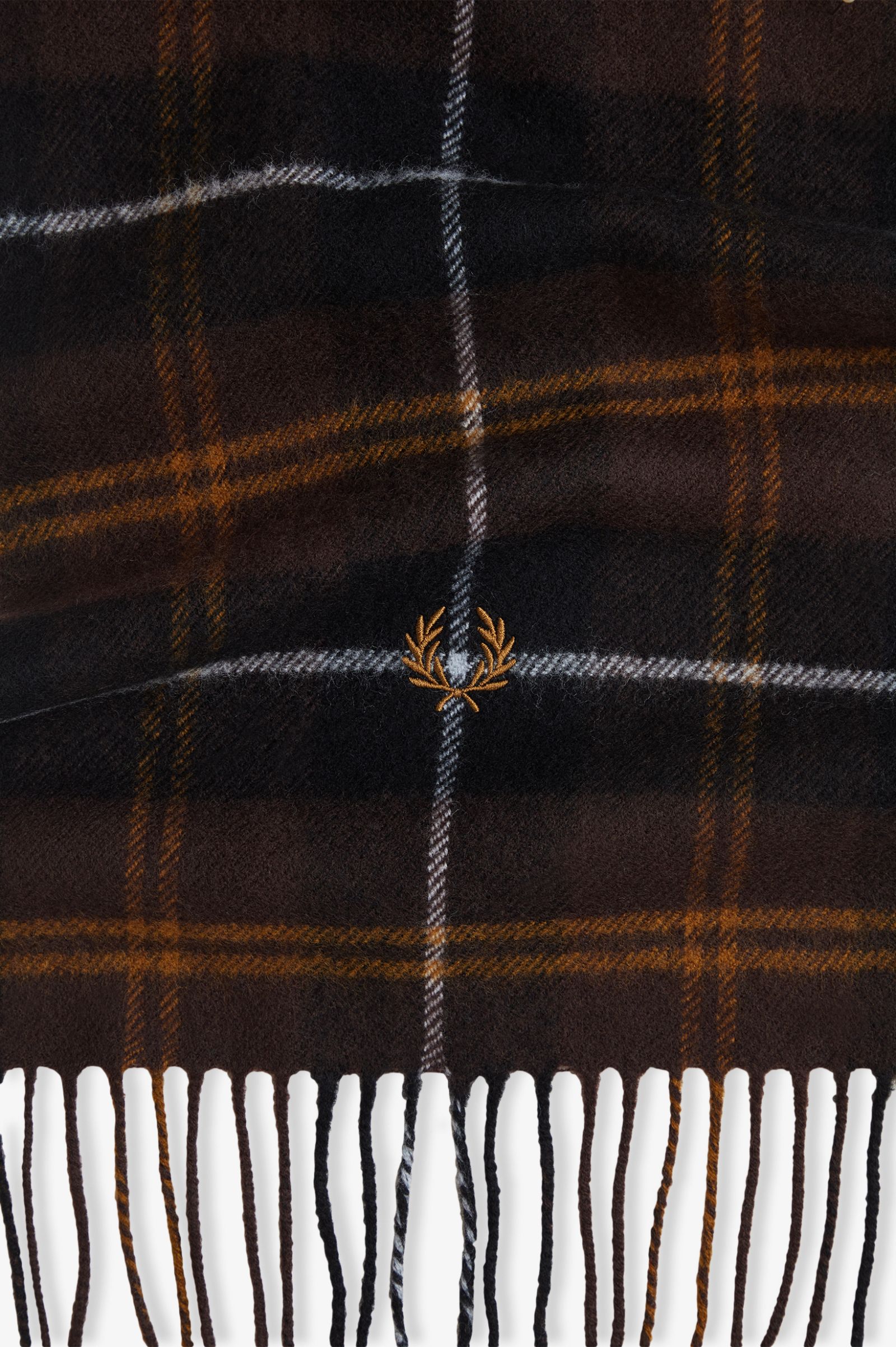 Fred Perry Lambswool Scarf (Rich Brown)