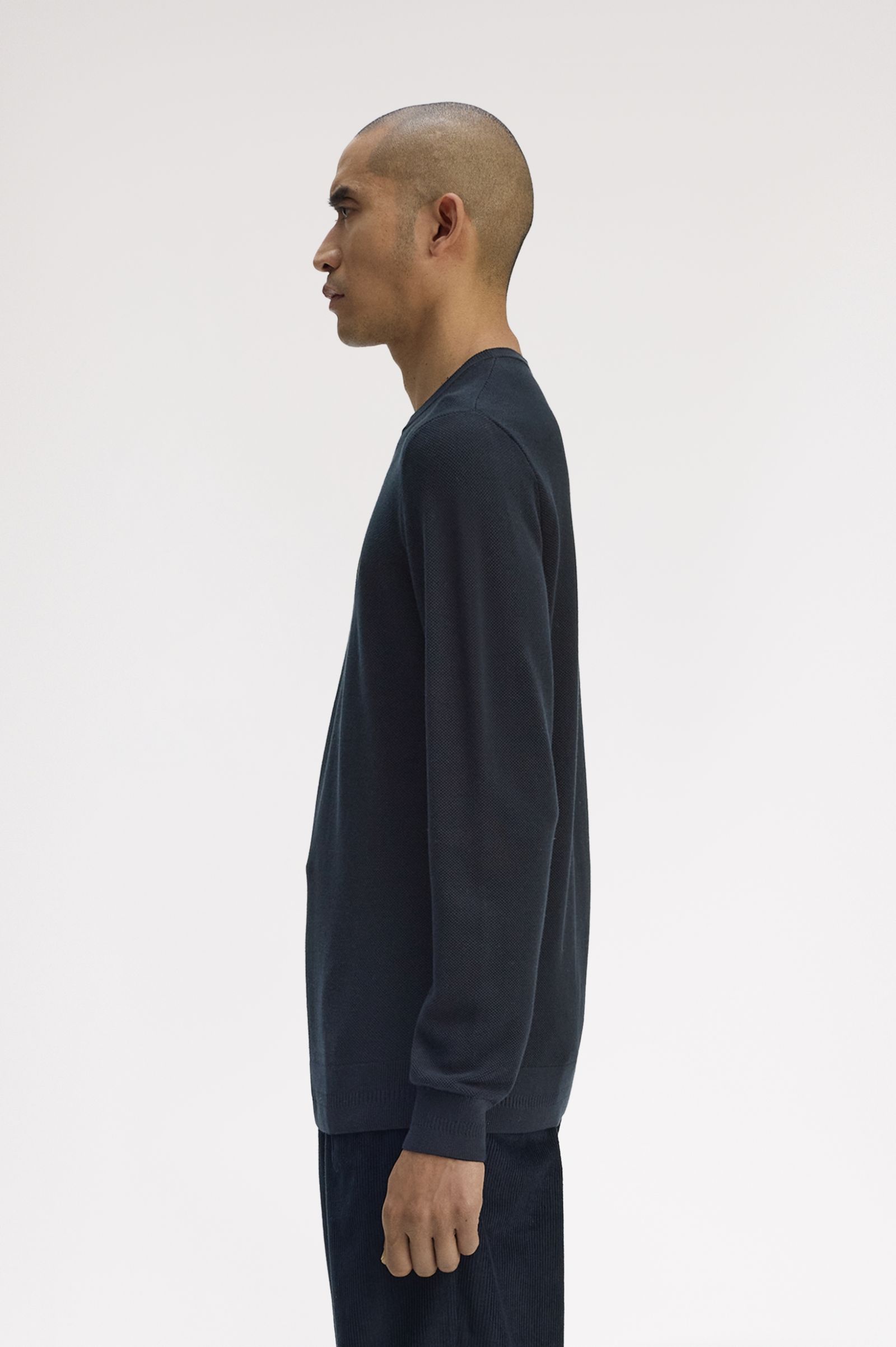 Fred Perry Pique Stitch Jumper (Navy)