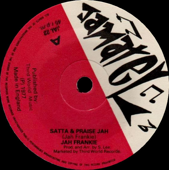 Jah Frankie - Satta & Praise Jah / Version (7")