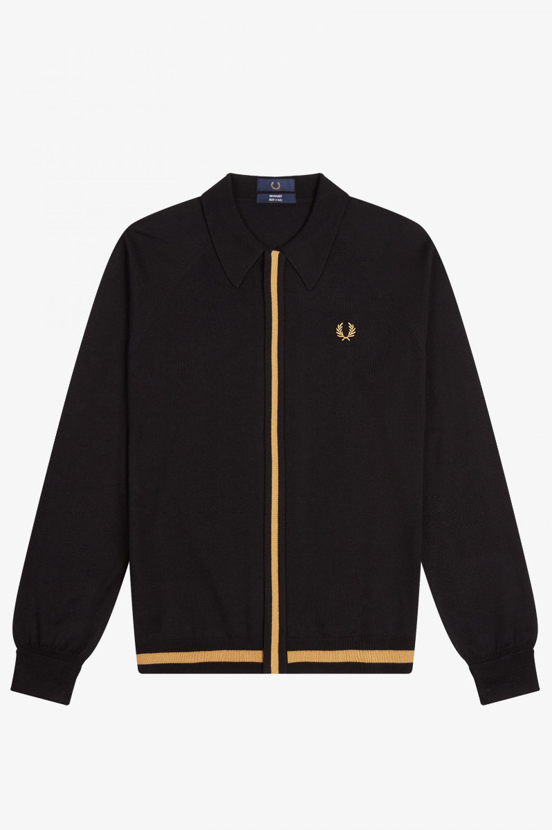 Fred Perry Reissues Concealed Zip Shirt Black-M