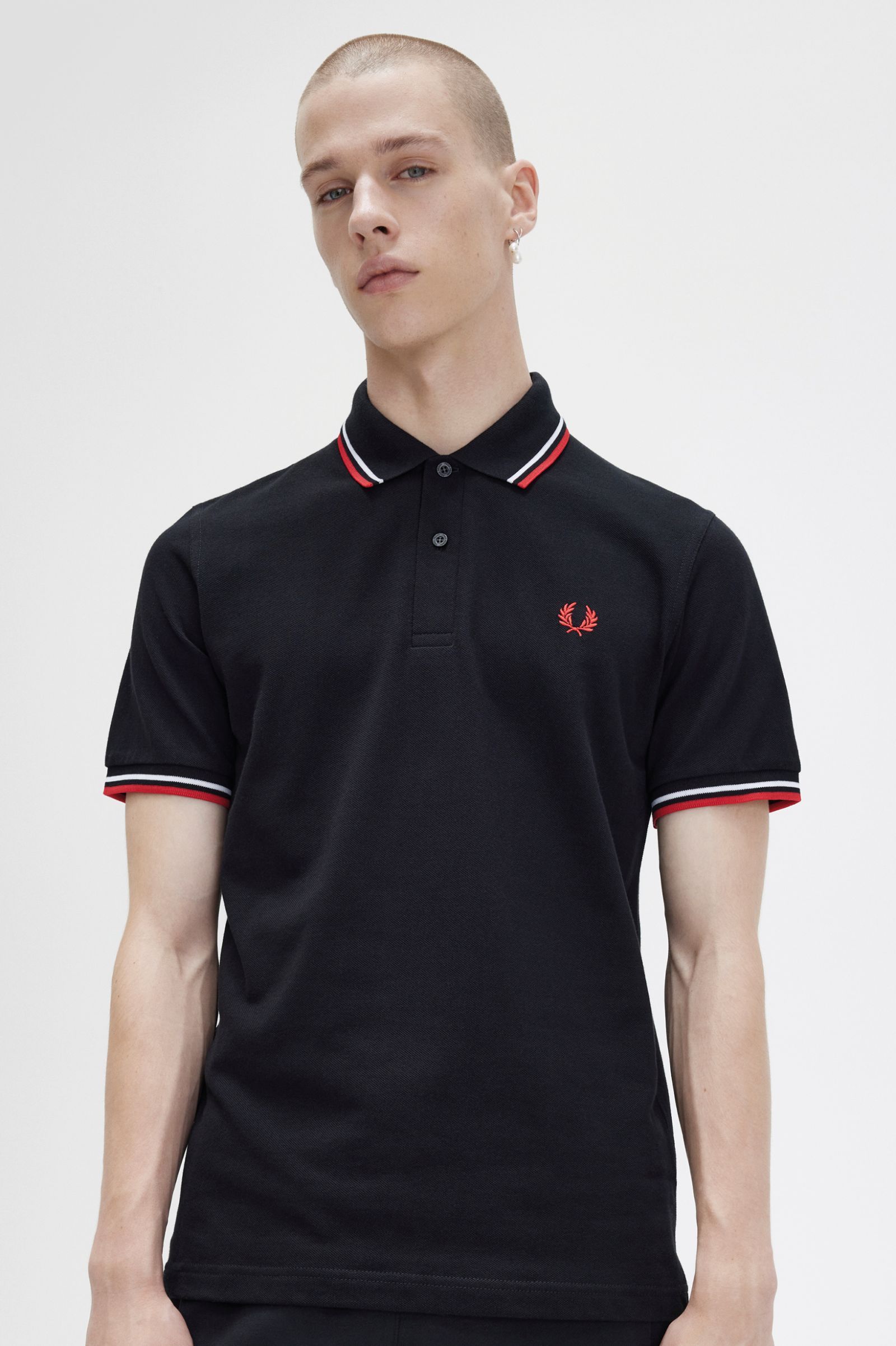 Fred Perry Made in England M12 (Black/White/Red)