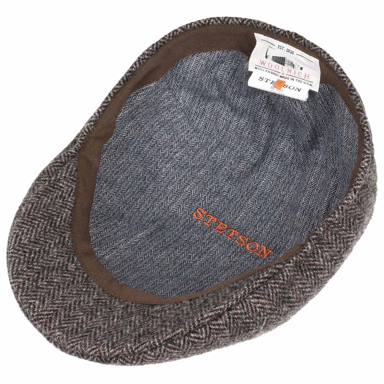 Stetson Texas Wool Herringbone Cap (Grey)