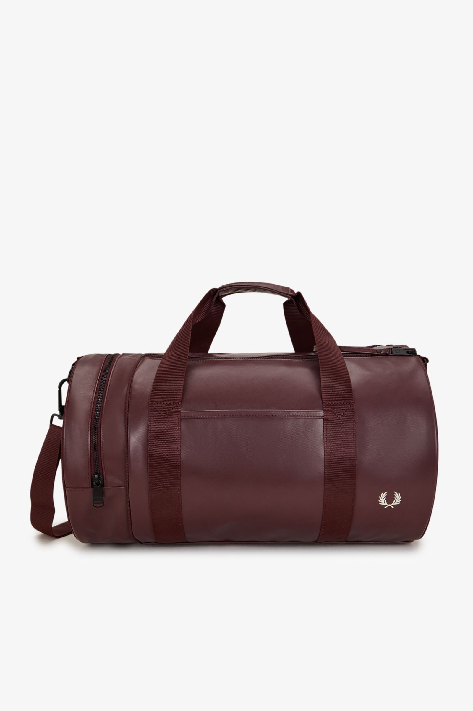 Fred Perry Tonal Classic Barrel Bag (Oxblood)
