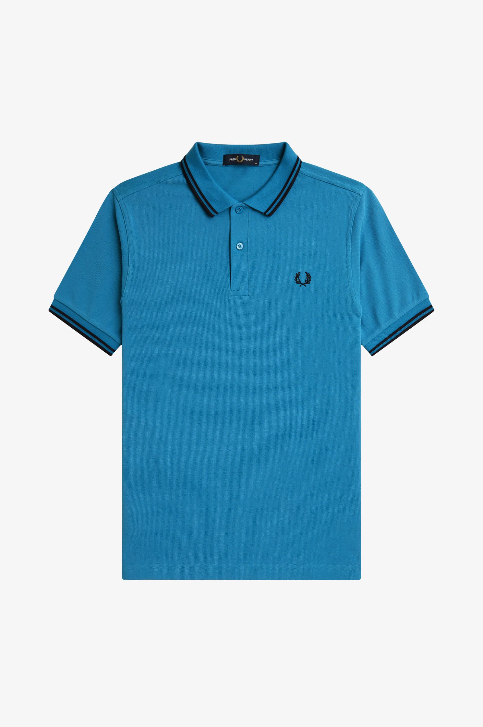 Fred Perry Twin Tipped Shirt M3600 in Ocean/Navy 