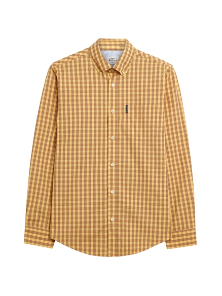 Ben Sherman Long Sleeve Gingham Shirt (Zest)