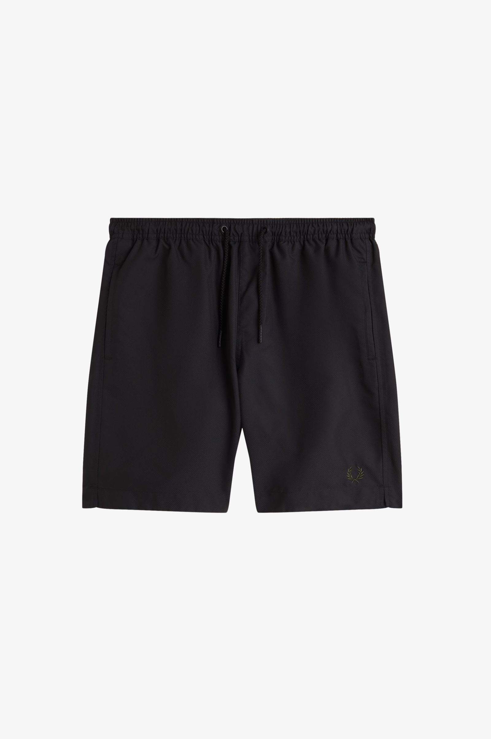 Fred Perry Classic Swimshort in Black/Court Green
