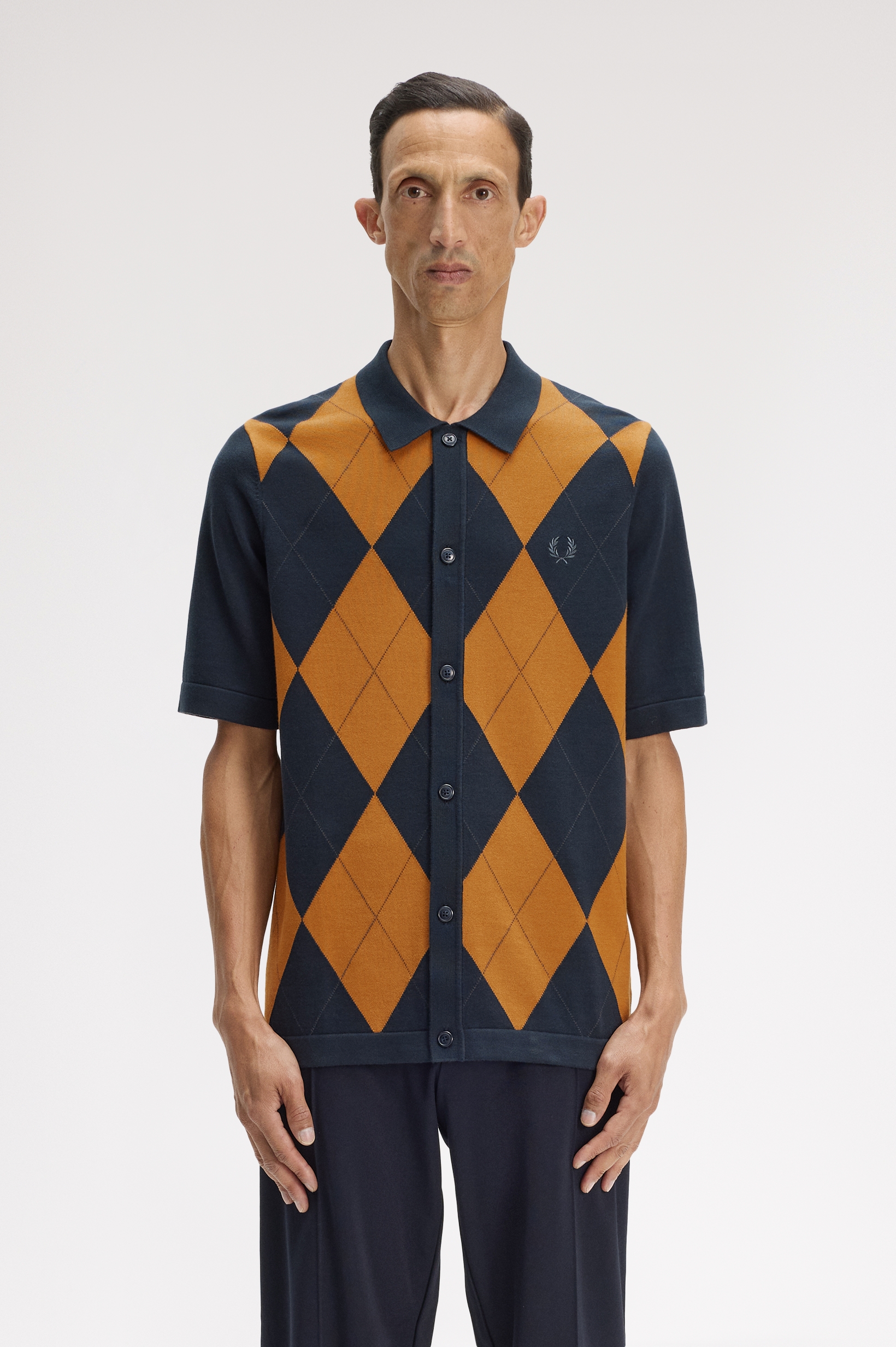 Fred Perry Argyle Button Through Shirt
