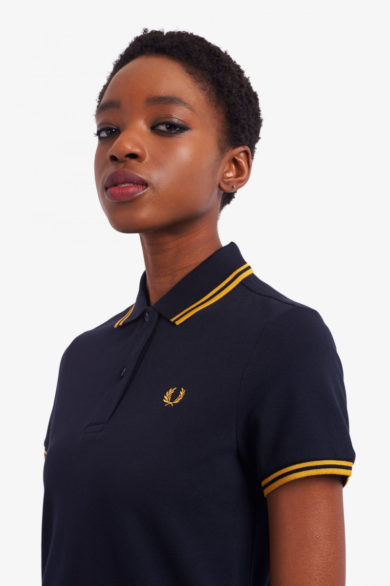 Fred Perry Twin Tipped Shirt Dress D3600 Navy-10