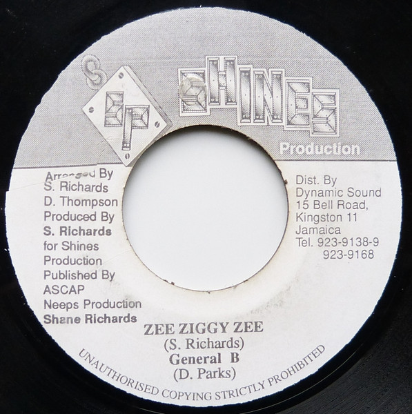 General B – Zee Ziggy Zee / Black Widow Riddim (7")      General B – Zee Ziggy Zee / Black Widow Riddim (7")