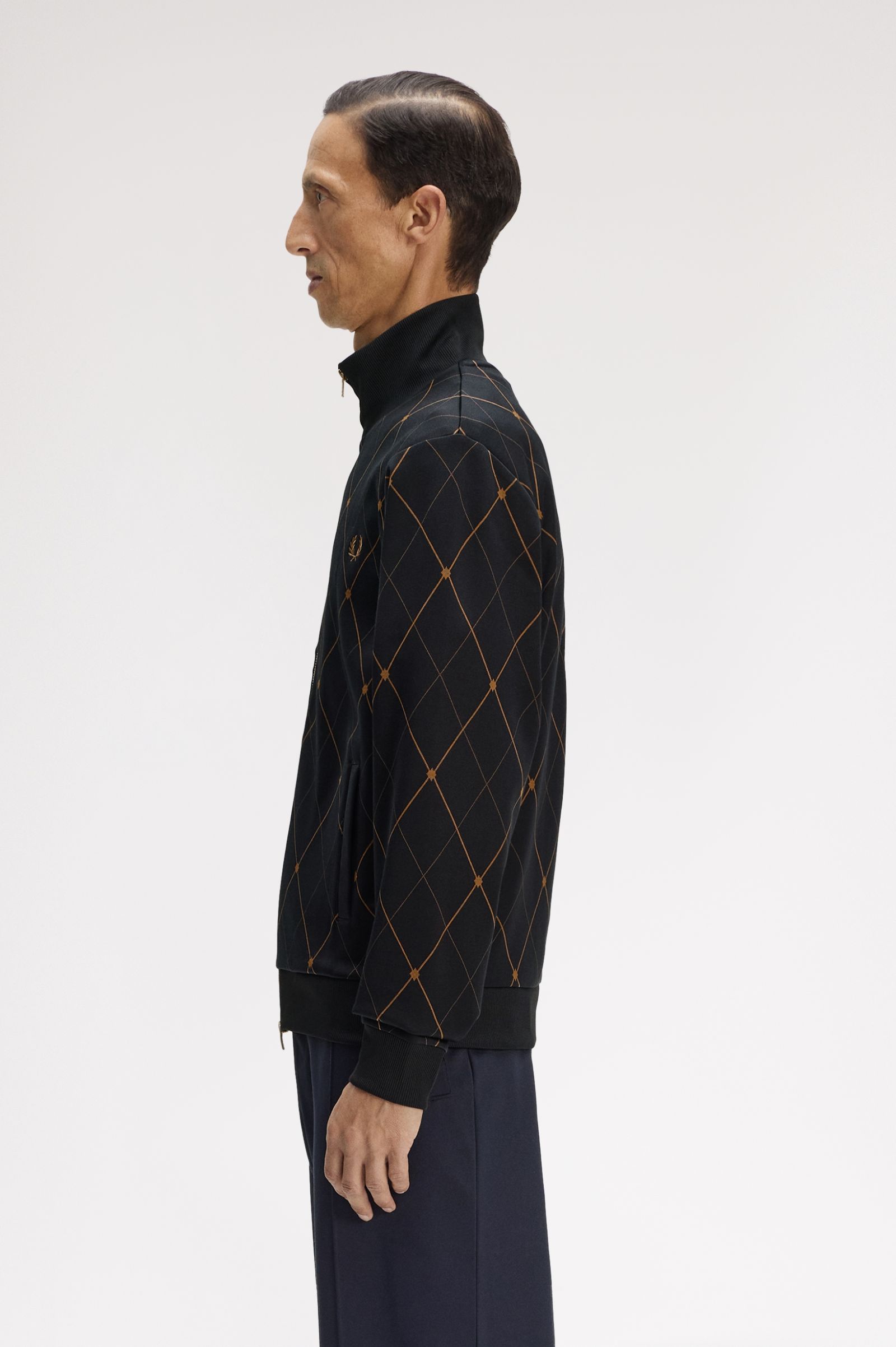 Fred Perry Argyle Track Jacket (Black)