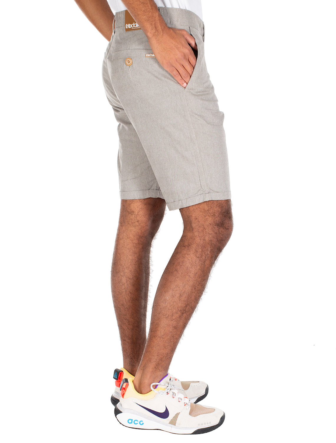 Iredaily Golfer Chambray Short Olivegrey-W31